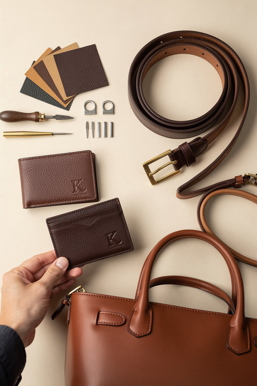 Leather King handcrafted leather goods - premium wallets, belts, and handbags made in NYC