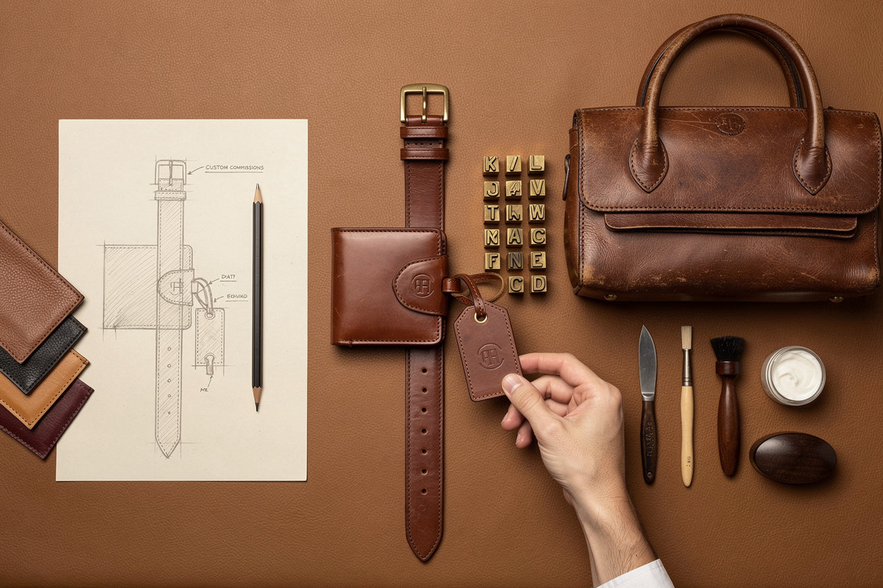 Leather King artisan craftsmanship - custom leather commissions, personalization, and professional repairs in NYC